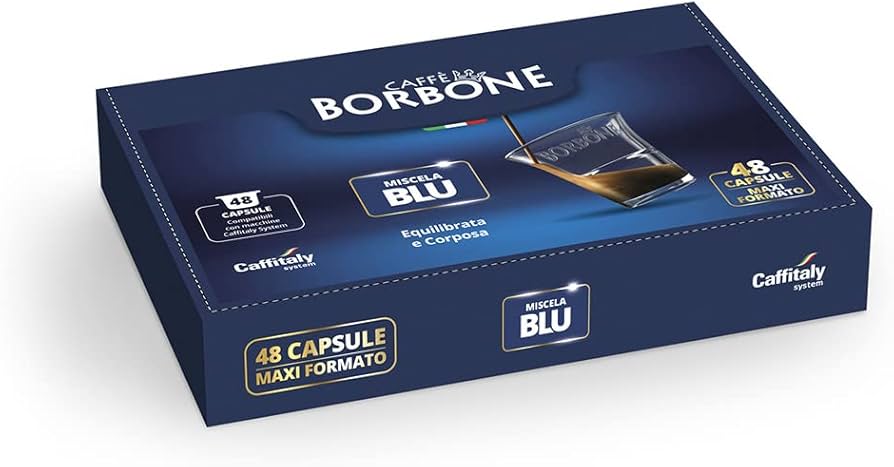 Borbone 48 Capsule miscela Blu compatibili Caffitaly