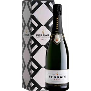 Ferrari Brut Spumante Trento DOC 0,75 l - 12,5% Vol., 100% Chardonnay, Giallo Paglierino con Riflessi Dorati